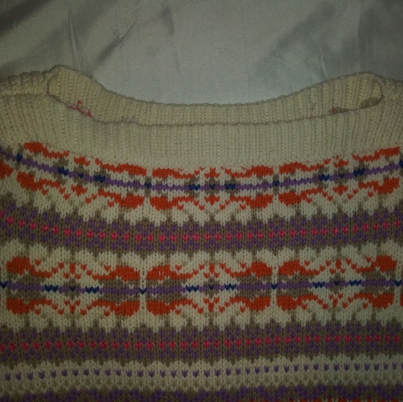 Lauren Ralph Lauren Chunky Fair Isle Sweater Nordic Print Winter Size Large - Picture 7 of 8